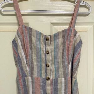 Derek Heart Multicolor Striped Midi Dress